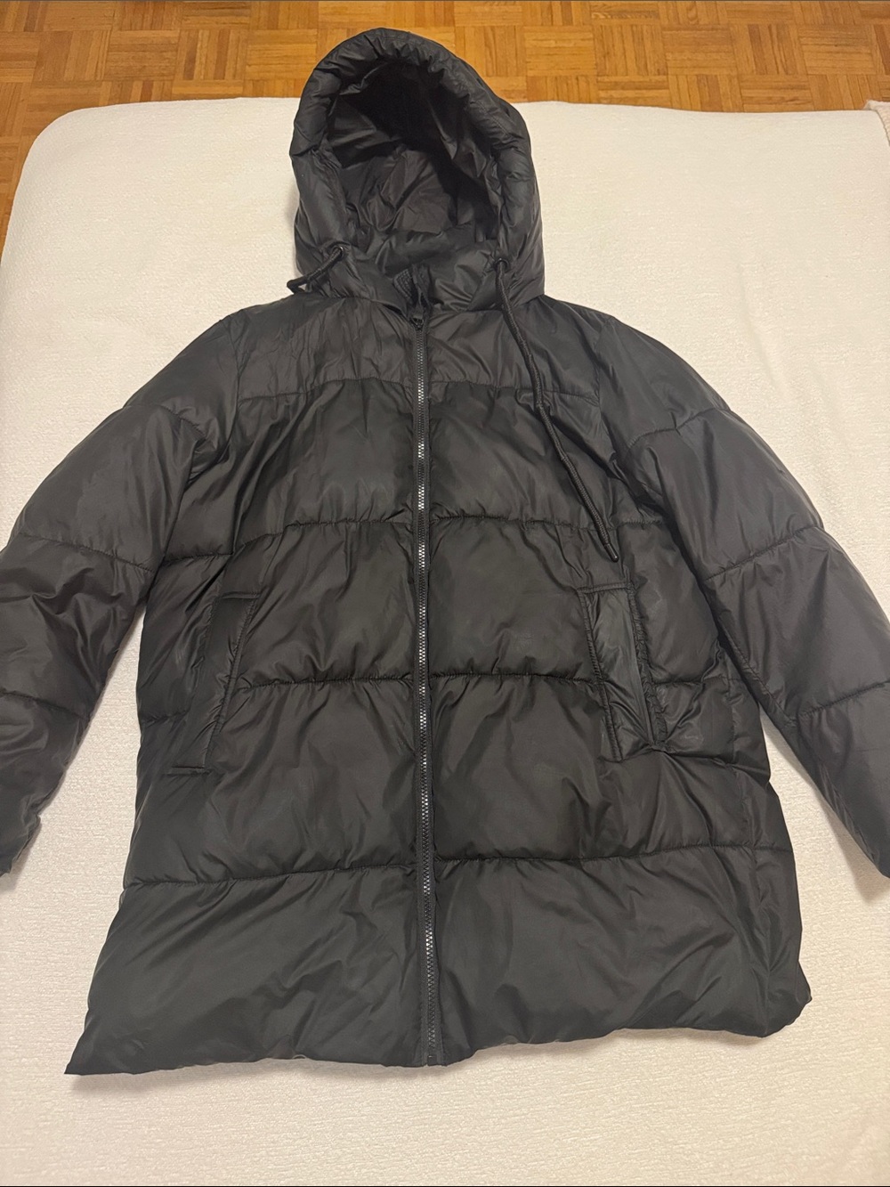 Black Puffer Jacket with Hood